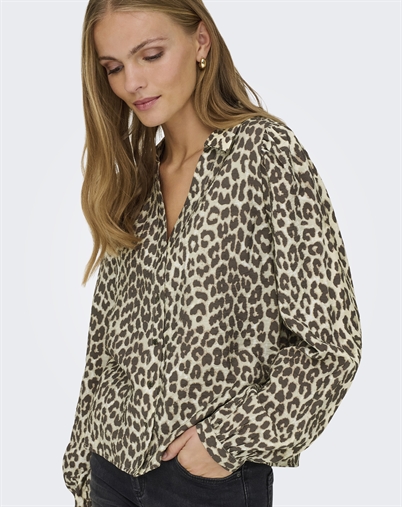  JDY - JDYBeatrice Life V-Neck Skjorte - Birch